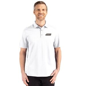Cutter and Buck JMU Dukes Polo Shirt White‎ Mens Large Performance Golf Casual